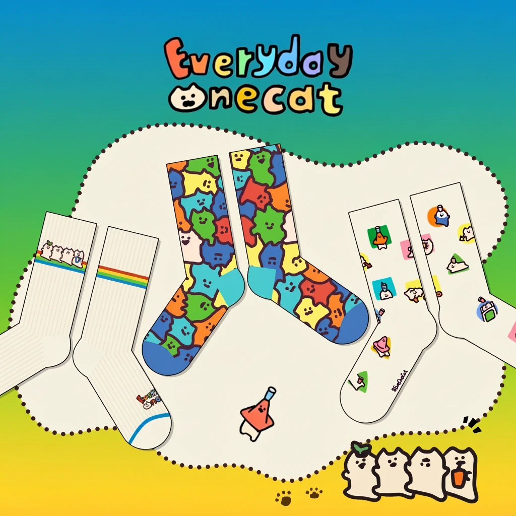 JJJPET EveOneCat Series Colorful Socks Limited Series - Image 6