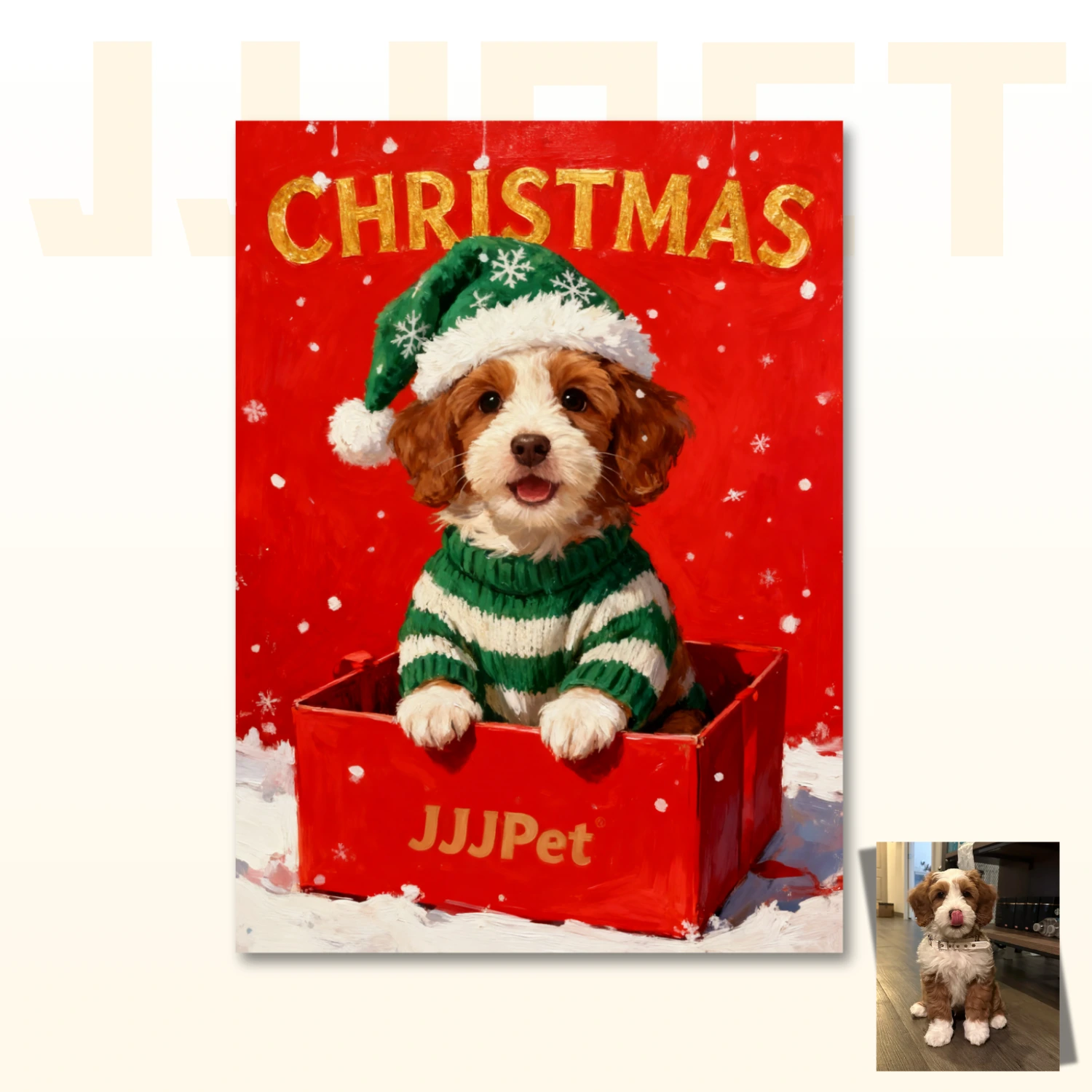 Custom Pet Portrait - Christmas Theme
