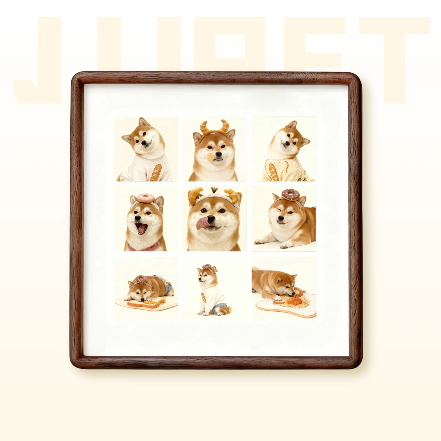 Customized Pet Photo Grid Frame - Toast Bread Theme
