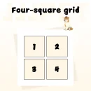 Customized Pet Photo Grid Frame - Toast Bread Theme - Four