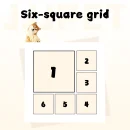 Customized Pet Photo Grid Frame - Toast Bread Theme - Six