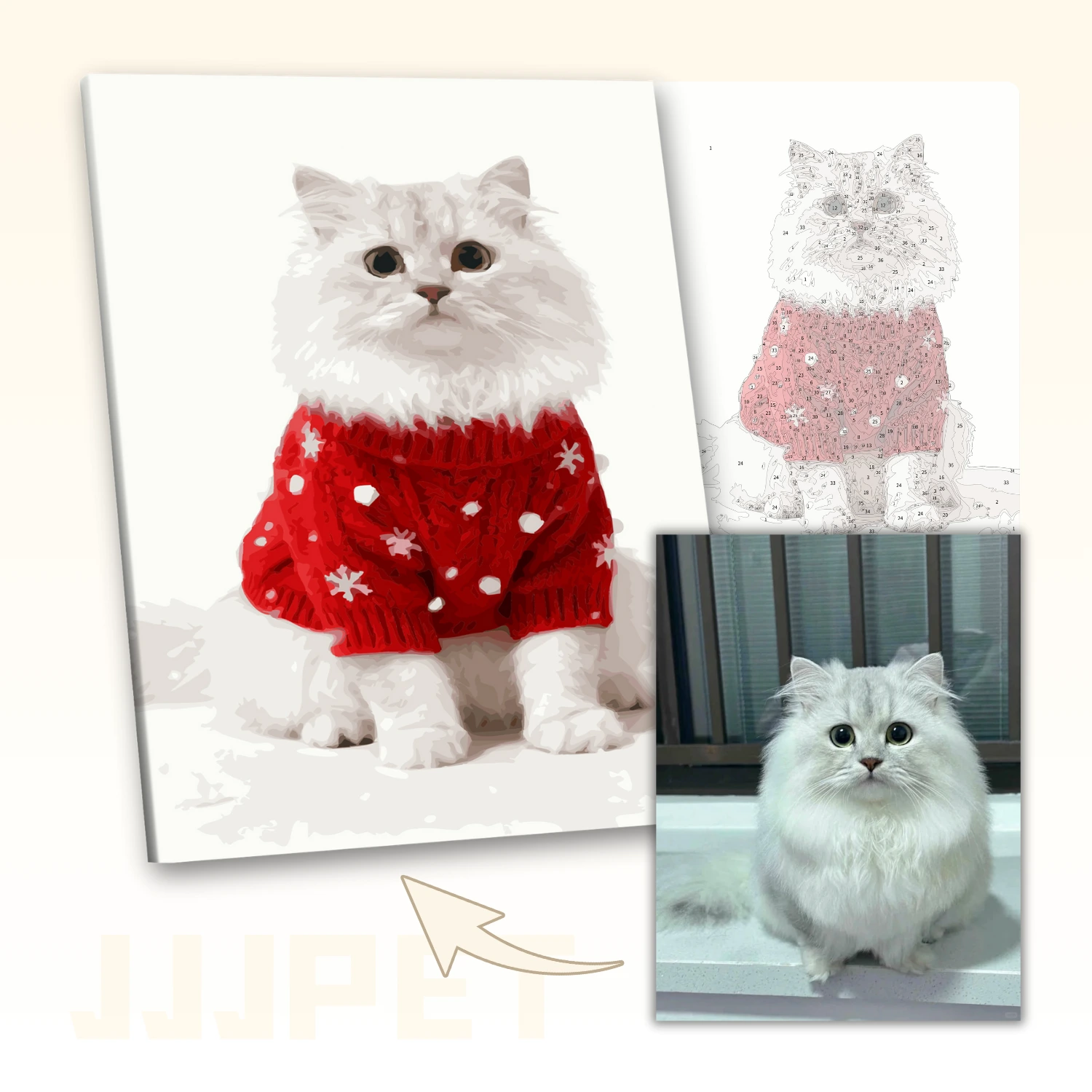 Christmas Red Costume - Custom Pet Paint by Numbers - Image 2