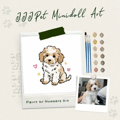 the ugly cute custom pet dogs & cats paint by numbers kit