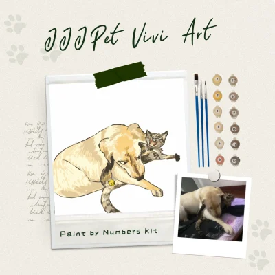 paint your derpy pet custom diy paint by numbers art kit