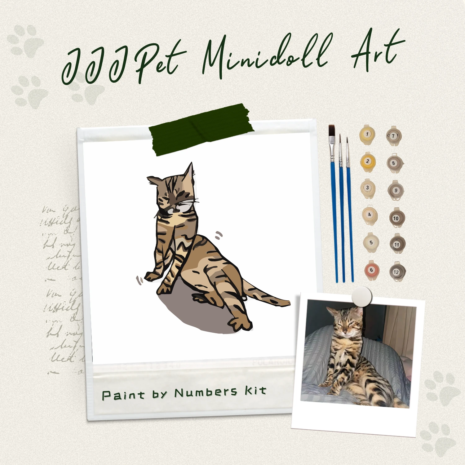 the ugly cute custom pet dogs & cats paint by numbers kit (copy)