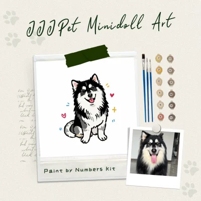 the ugly cute custom pet dogs & cats paint by numbers kit