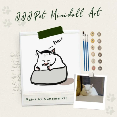 the ugly cute custom pet dogs & cats paint by numbers kit (copy)
