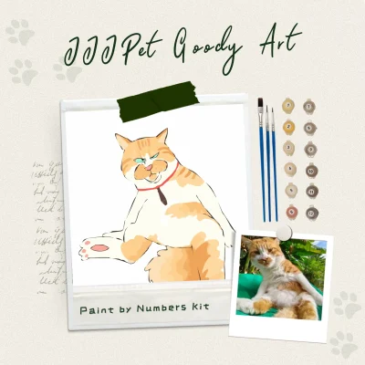 the ugly cute custom pet dogs & cats paint by numbers kit