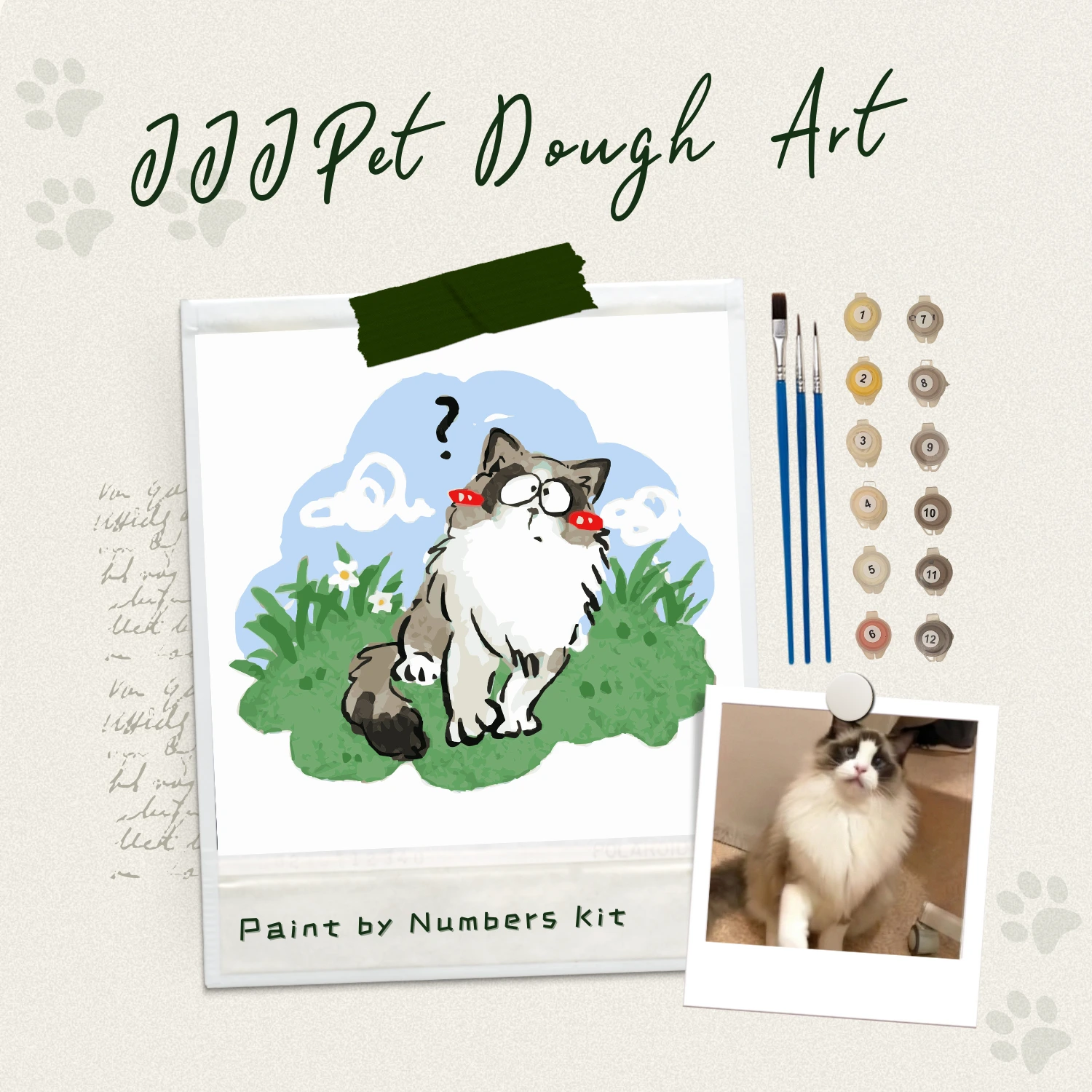 paint your goofy pet custom paint by numbers art kit (copy)