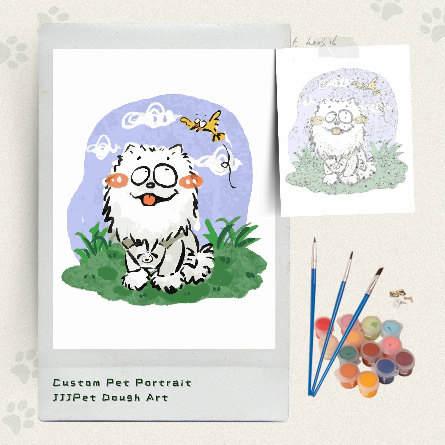 paint your goofy pet custom paint by numbers art kit (copy)
